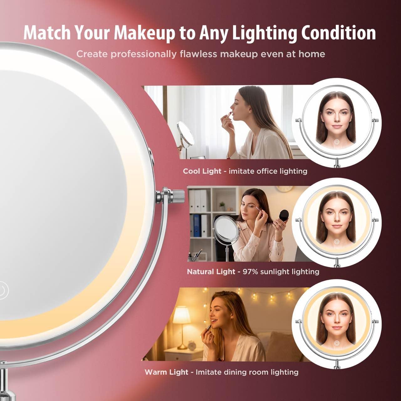 30x/1x lighted makeup mirror 30x/1x lighted makeup mirror