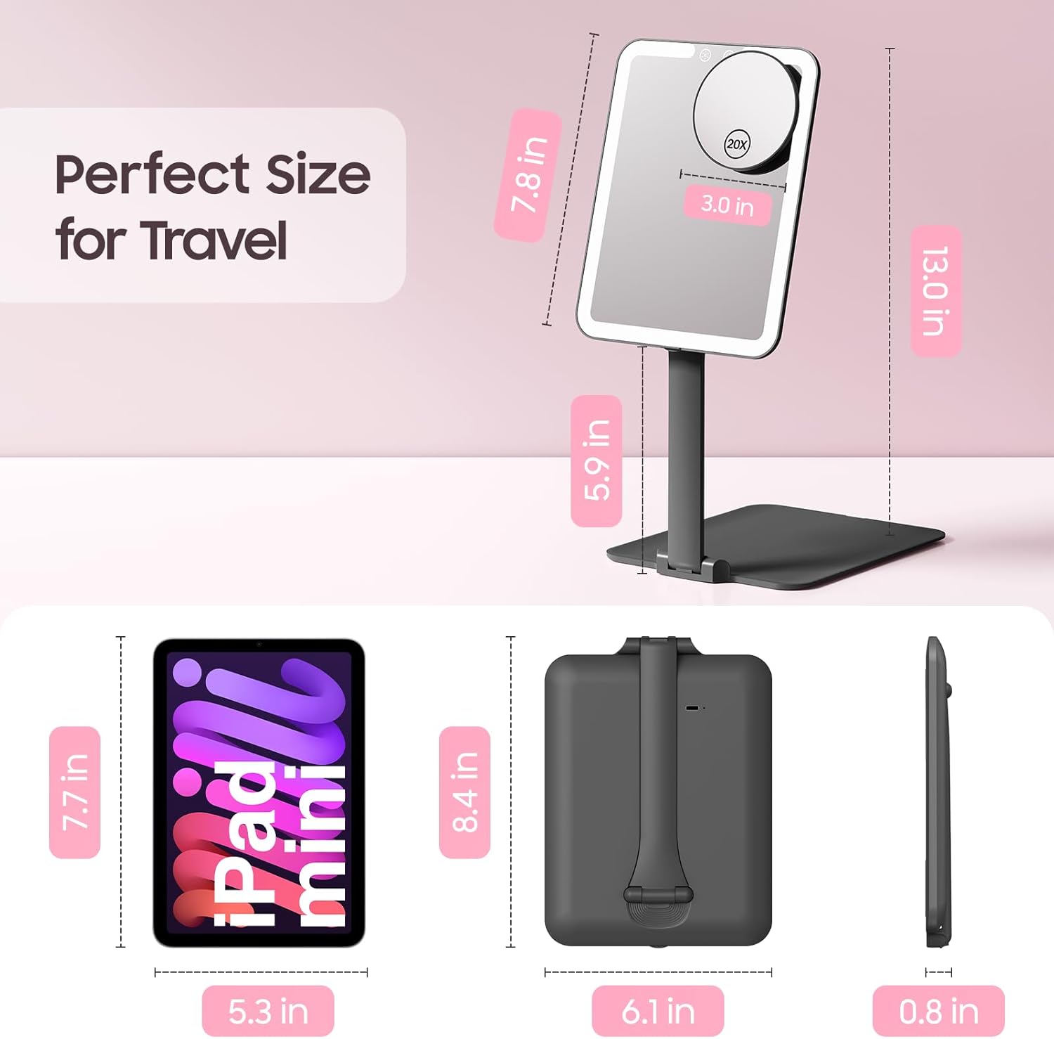 20x lighted travel makeup mirror 20x lighted travel makeup mirror