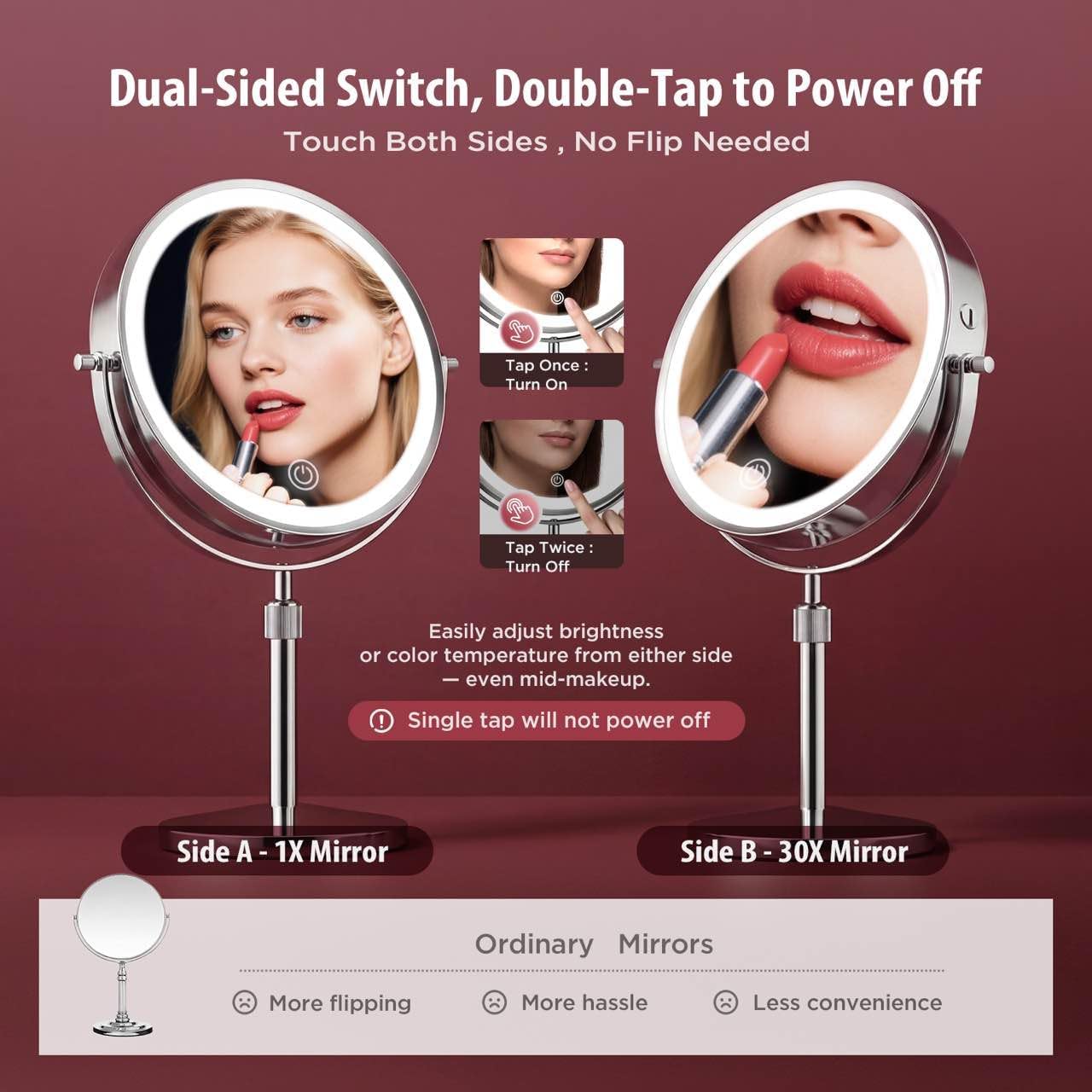 30x/1x lighted makeup mirror 30x/1x lighted makeup mirror