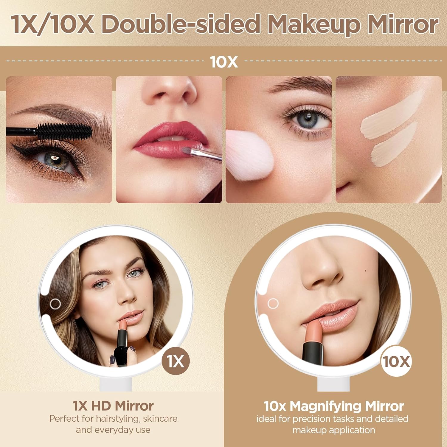 10x/1x lighted travel makeup mirror 10x/1x lighted travel makeup mirror
