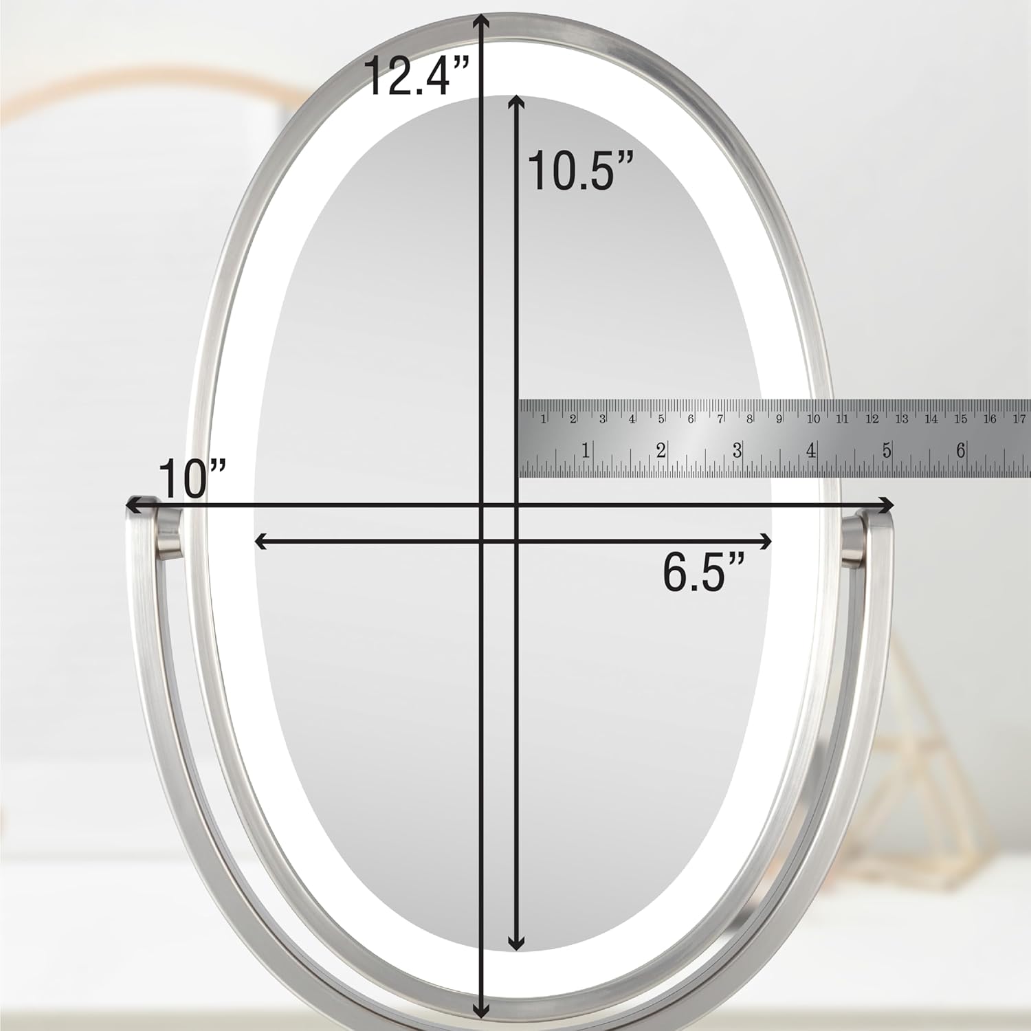 5x/1x lighted oval makeup mirror 5x/1x lighted oval makeup mirror